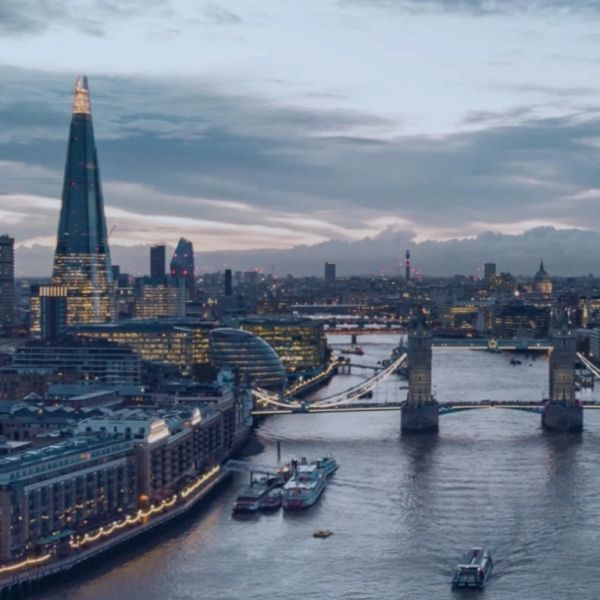 The Shard and Tower Bridge across the River Thames