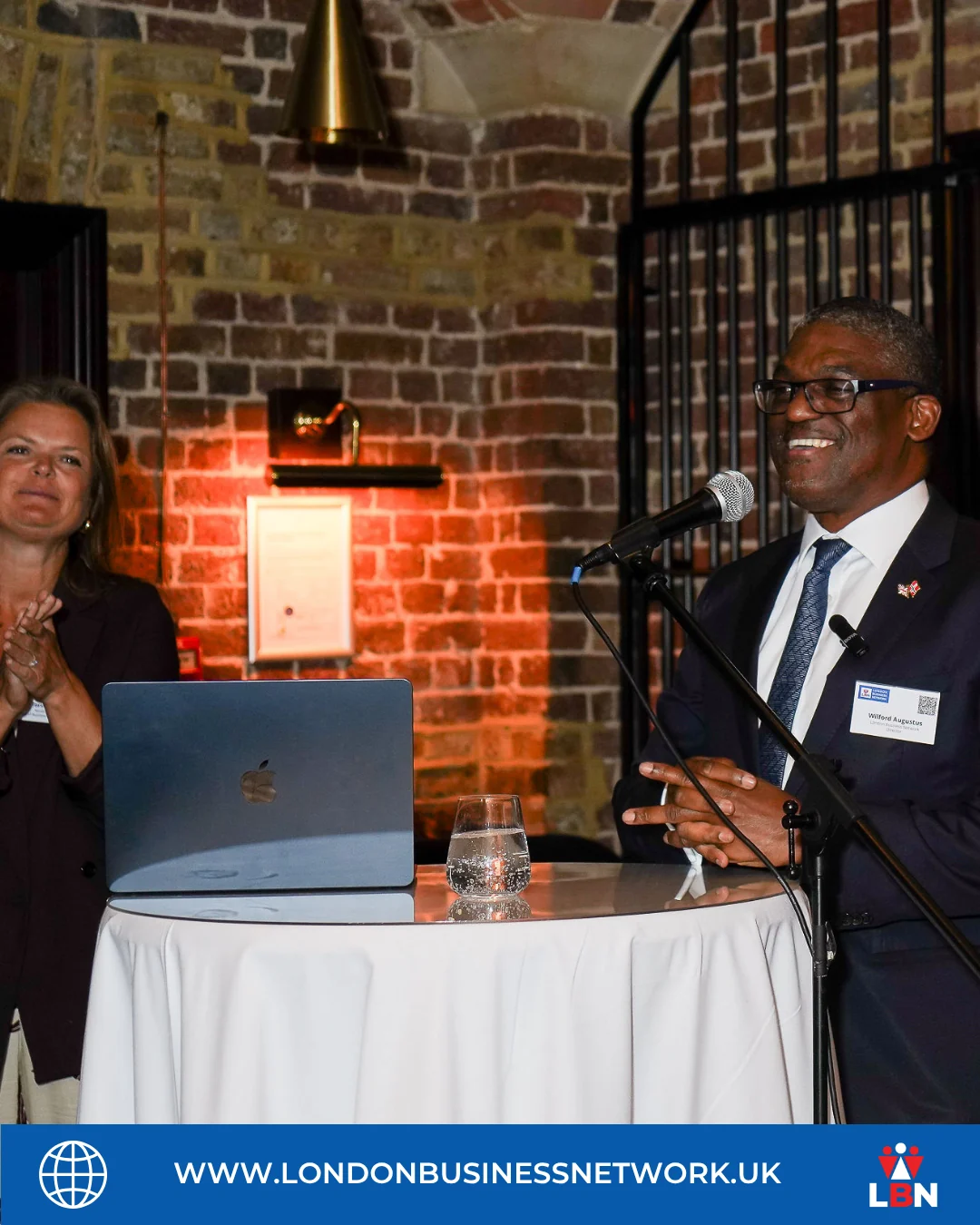 A speaker addressing the LBN Nordic Edge gathering