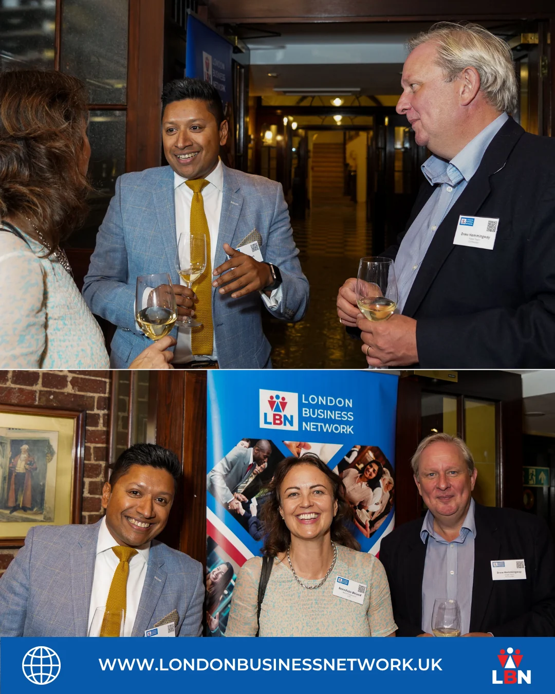 Conversation and group portraits at the LBN Nordic Edge gathering