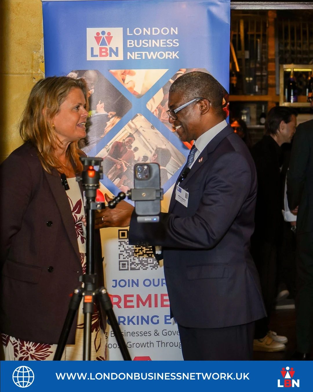 An interview taking place at the LBN Nordic Edge event